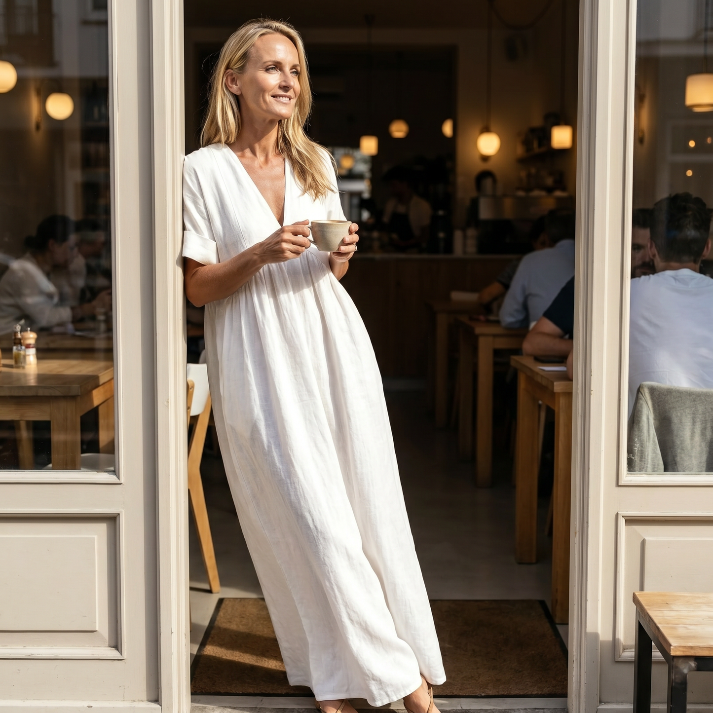 Egle Benigni™ Sukienka maxi z efektownym zwiewnym krojem