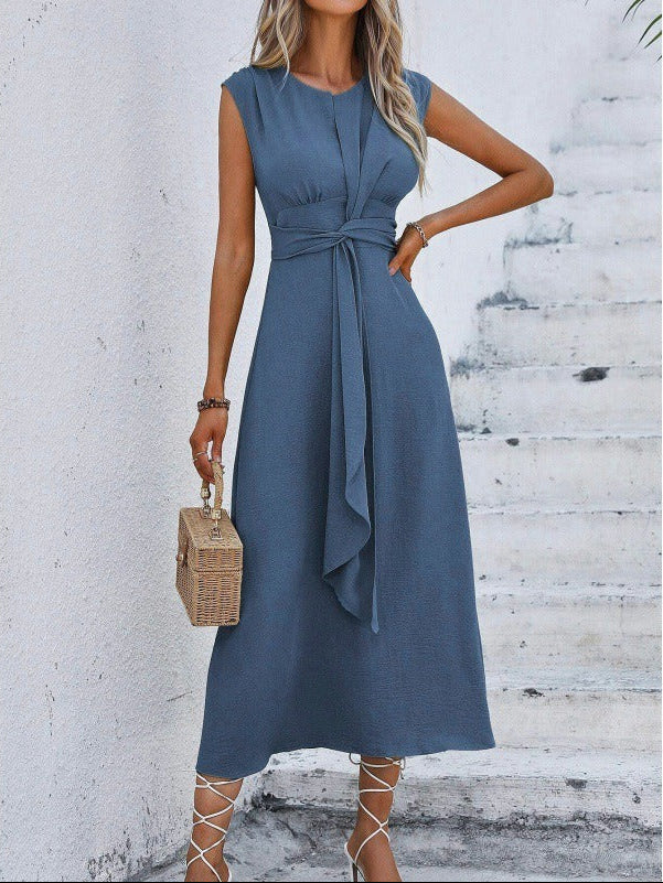 Egle Pizzichini™ Elegancka sukienka z ozdobnym wiązaniem w ponadczasowym stylu