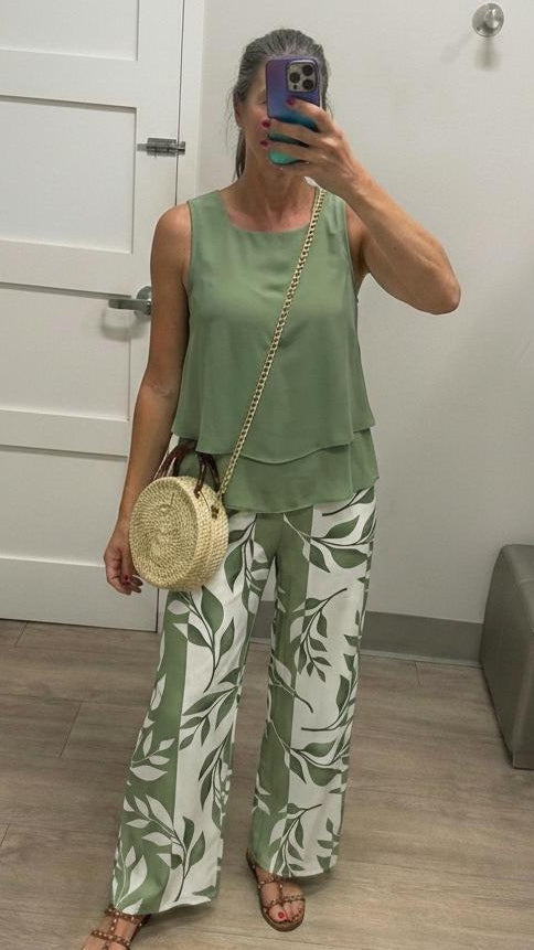 Elena Bertozzi Effortless Printed Matching Set - styled content photo of matching printed set