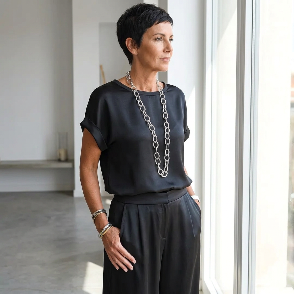 Eleonora Rinaldi™ elegancki satynowy komplet