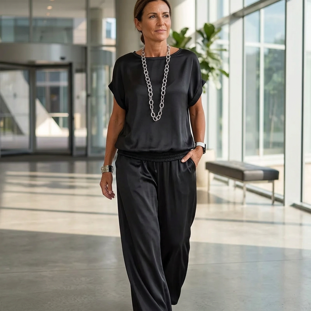 Eleonora Rinaldi™ elegancki satynowy komplet