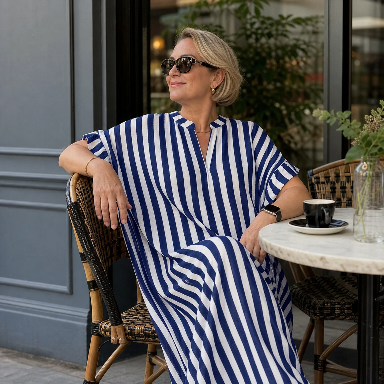 Elettra Zenari™ Elegancka sukienka w paski boho maxi na każdą okazję