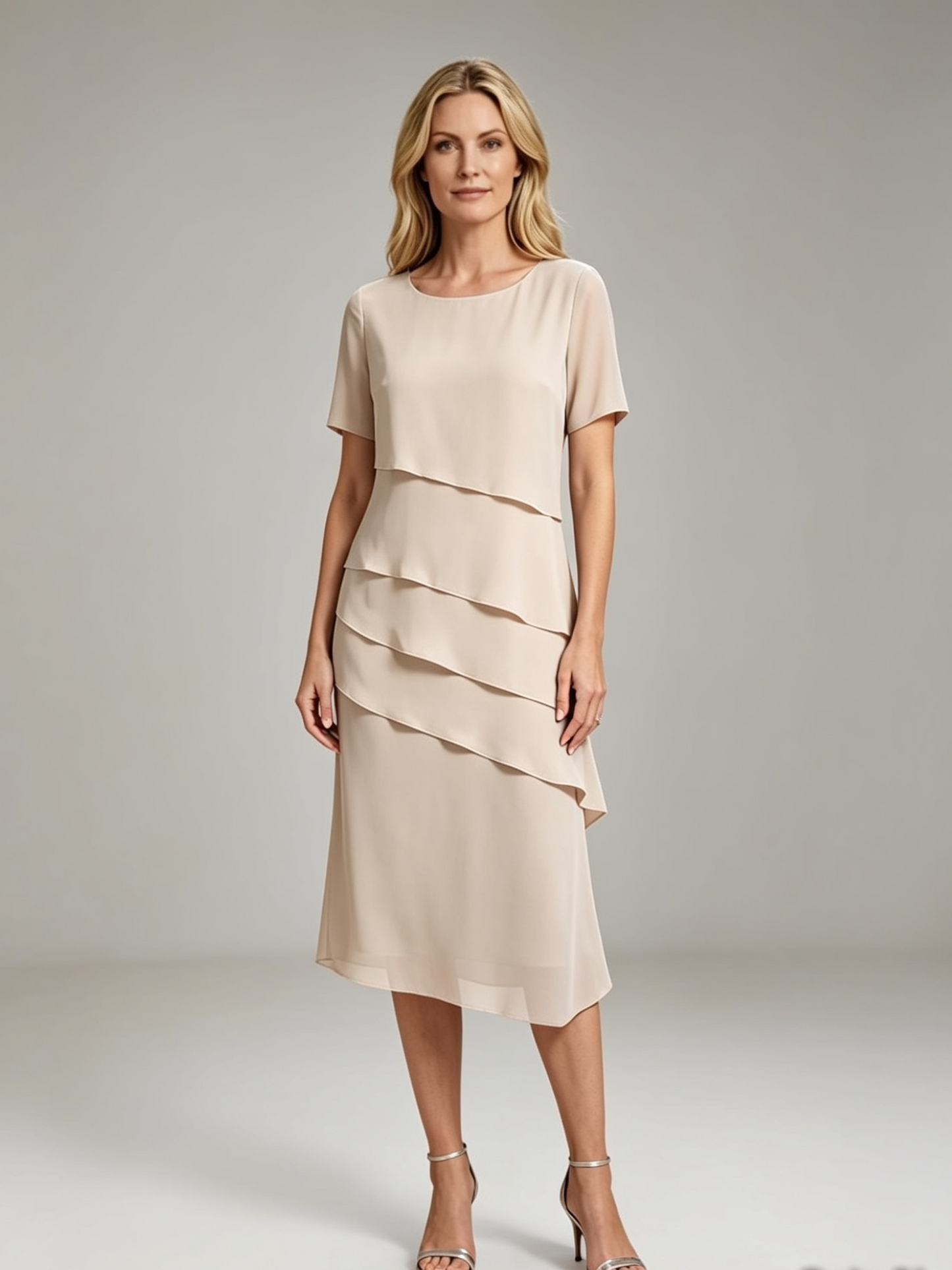 Emiliana Bergonzi™ Elegancka sukienka midi o modelującym kroju