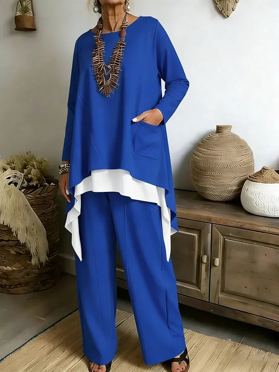 Fausta Aloisi™ Skoordynowany dwuczęściowy komplet dla bezwysiłkowego stylu