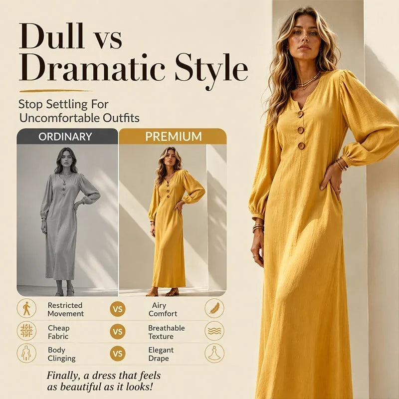 Felicia Brambati™ Wszechstronna sukienka z dekoltem V dla bezwysiłkowej elegancji