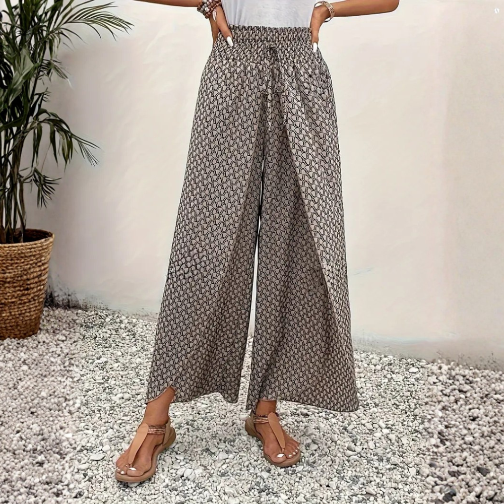 Fernanda Bottini™ Zwiewne spodnie palazzo we wzory