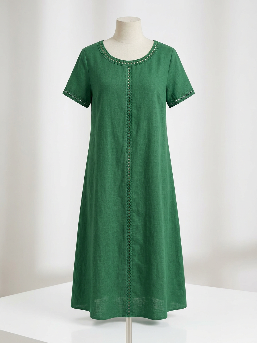 Filippa Adriani™ Zwiewna sukienka midi z krótkim rękawem