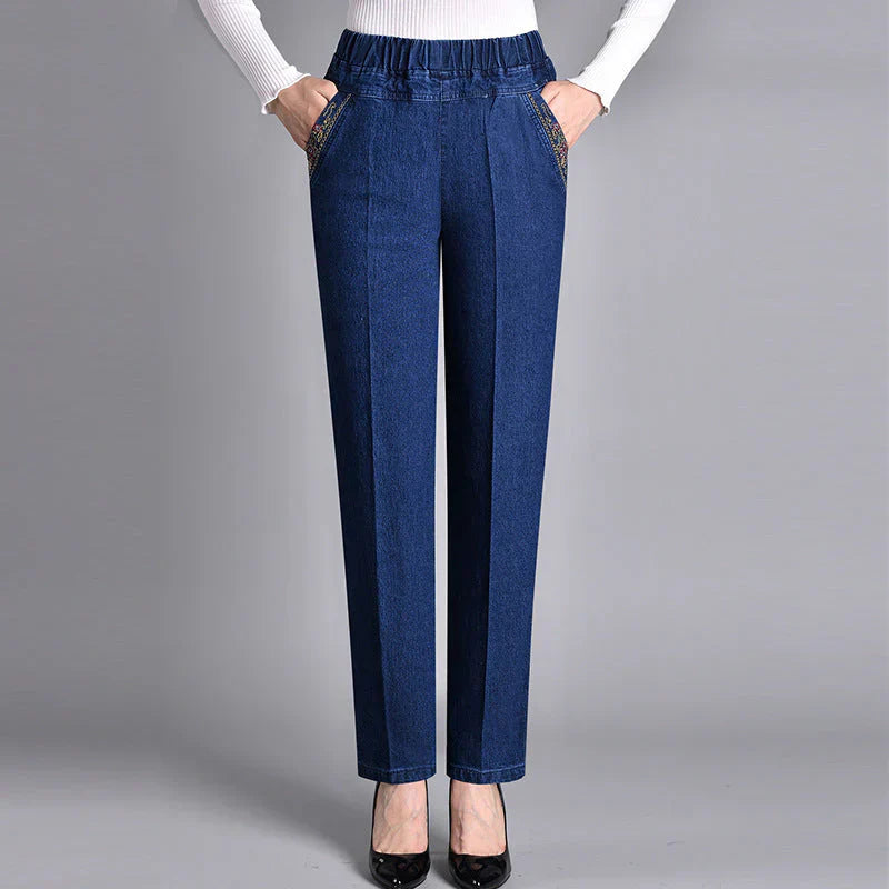 FlexiFit™ Wygodne jeansy damskie z kieszeniami