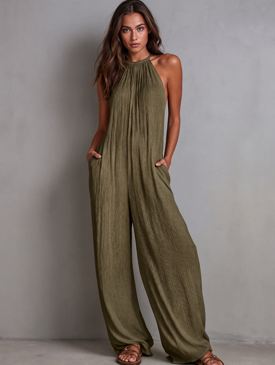 Franca Bianco™ Kombinezon z szerokimi nogawkami relaxed fit