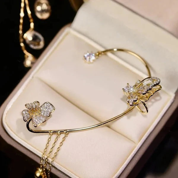 FringeZirPro Elegant Fringe Zircon Earrings - model wearing earrings lifestyle view