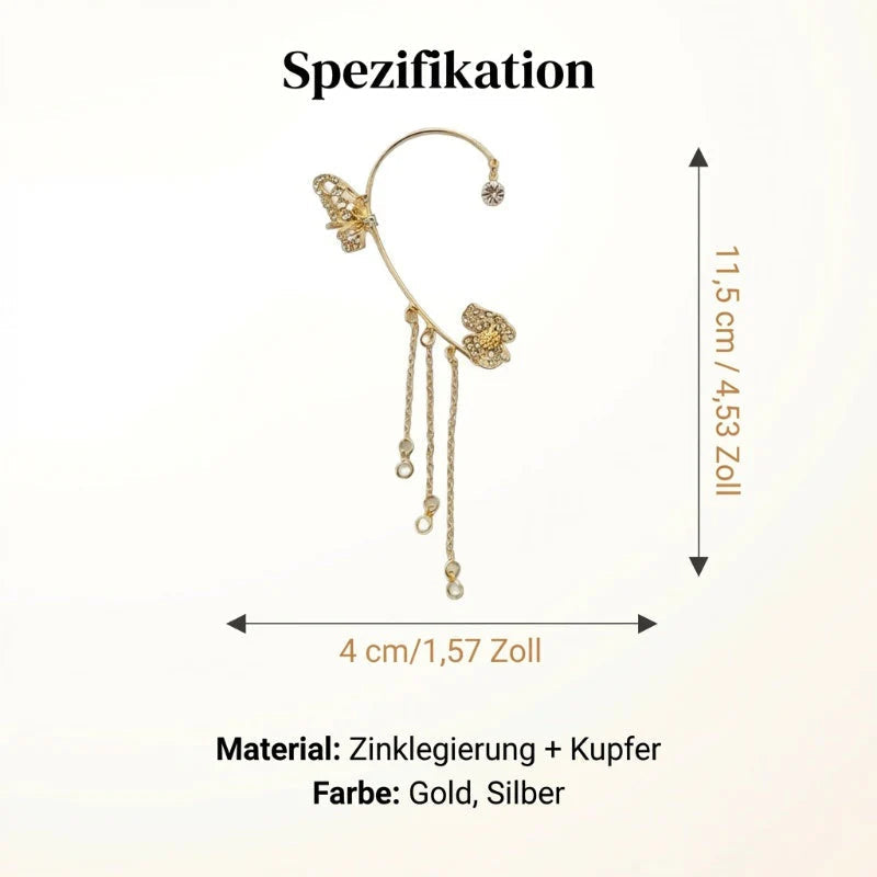 FringeZirPro Elegant Fringe Zircon Earrings - single earring detail close-up