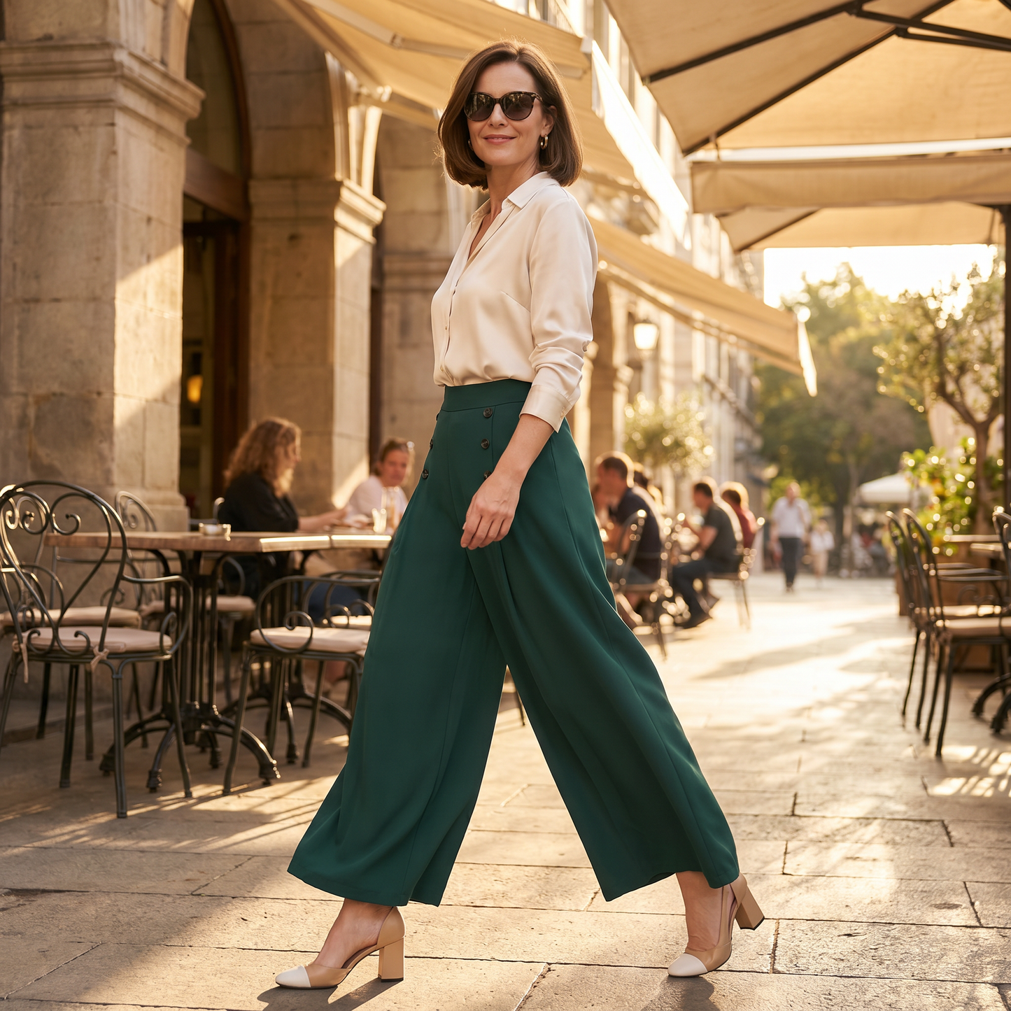 Clair Goulet™ Modelujące luźne spodnie na co dzień
