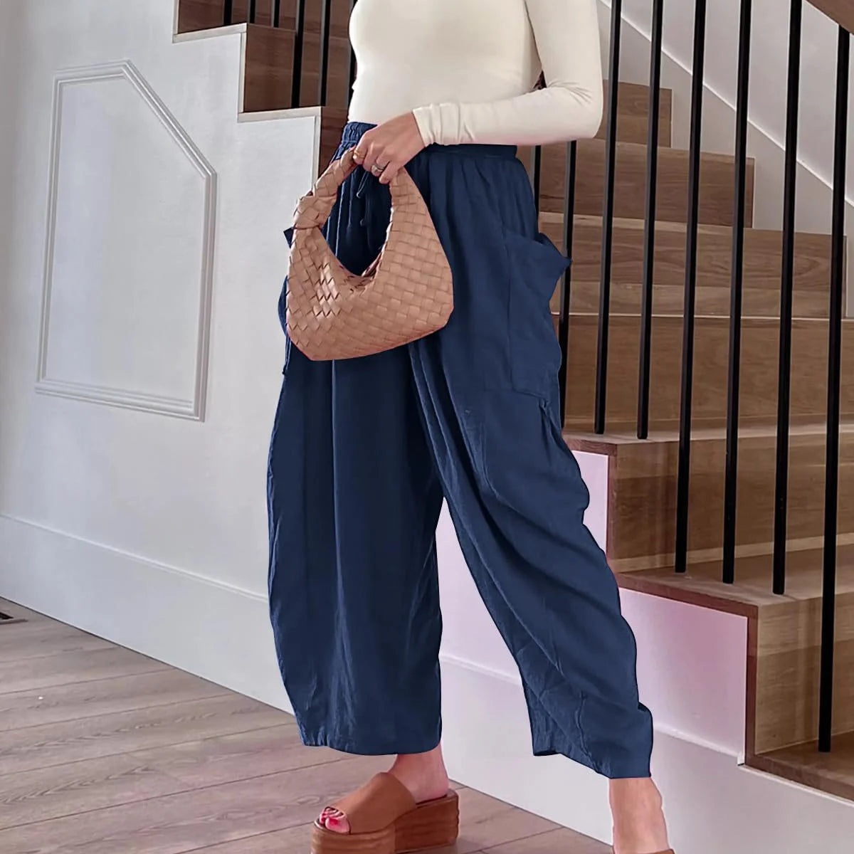 Giuseppina Mancini Breathable Wide Leg Linen Pants - gallery view 25