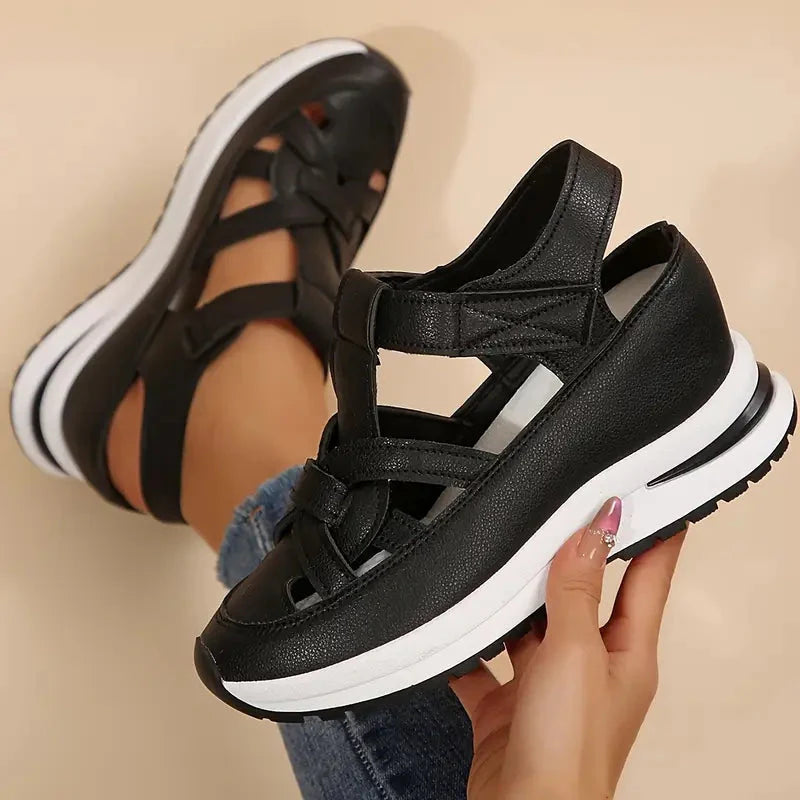 GlideSole Pro All-Day Comfort Wedge Sandals - sole view showing lightweight outsole detail