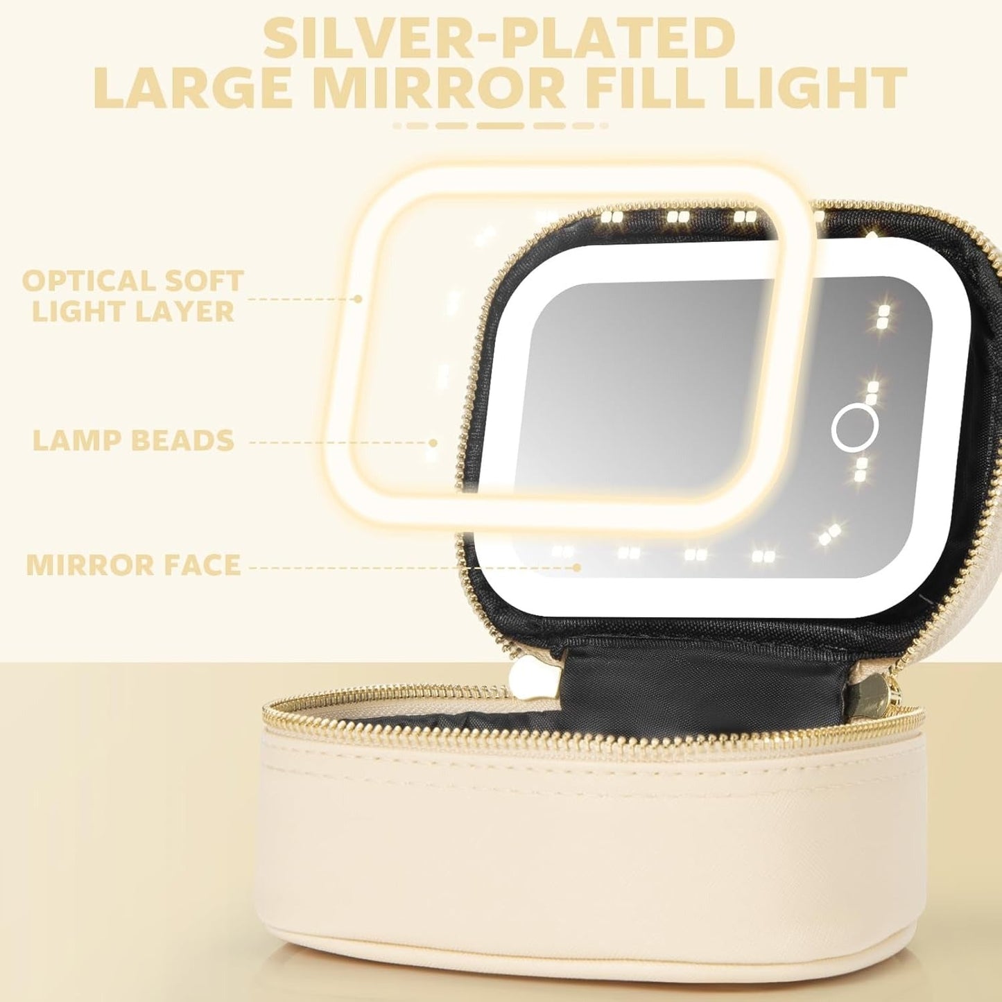 GlowKit Pro+™ kompaktowa kosmetyczka z lusterkiem LED
