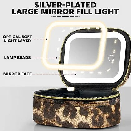 GlowKit Pro+™ kompaktowa kosmetyczka z lusterkiem LED