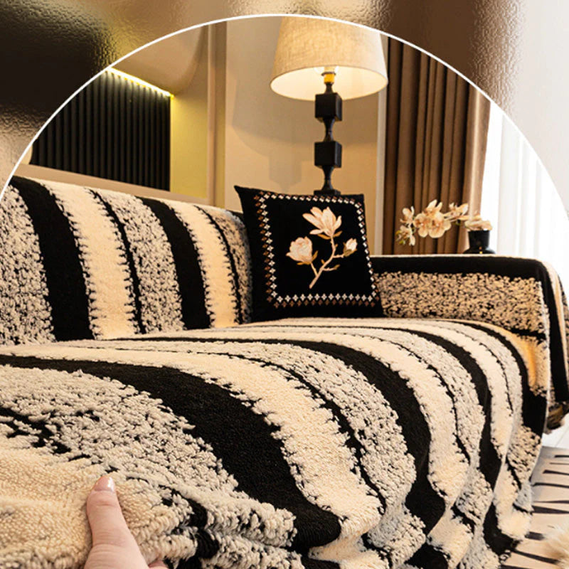 GripPlush Soft Grip Sofa Protector - product laid flat showing size and plush surface