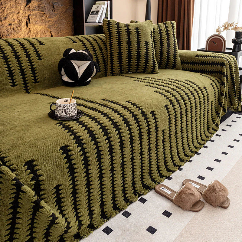 GripPlush Soft Grip Sofa Protector - main product hero view of soft plush non-slip sofa cover