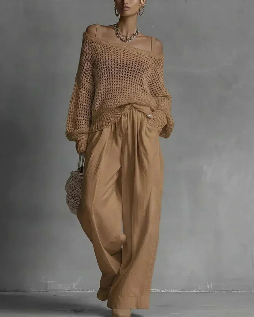 Ilda Susini™ Skoordynowany dwuczęściowy zestaw dla swobodnej elegancji