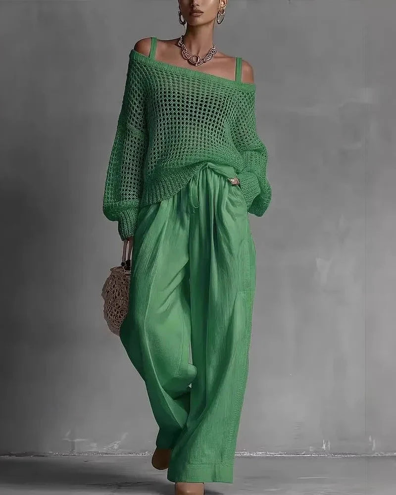 Ilda Susini™ Skoordynowany dwuczęściowy zestaw dla swobodnej elegancji