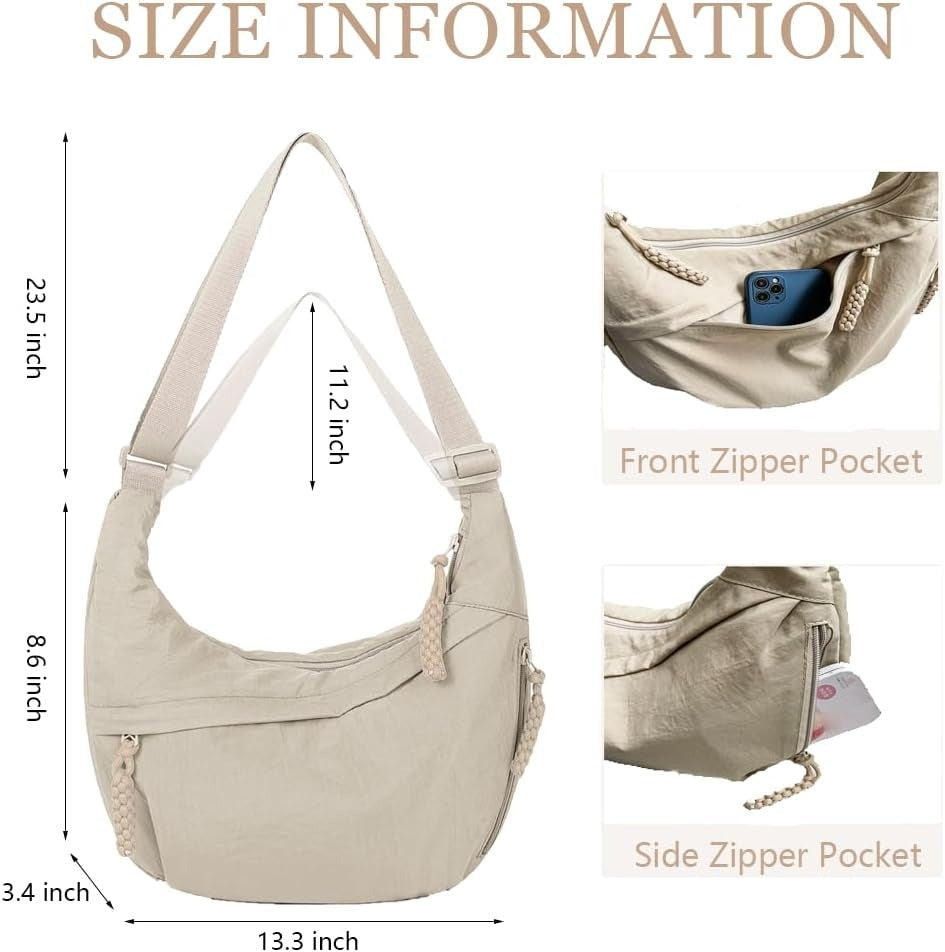CompactCarry Pro™ minimalistyczna nylonowa torba crossbody