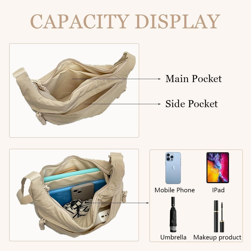 CompactCarry Pro™ minimalistyczna nylonowa torba crossbody