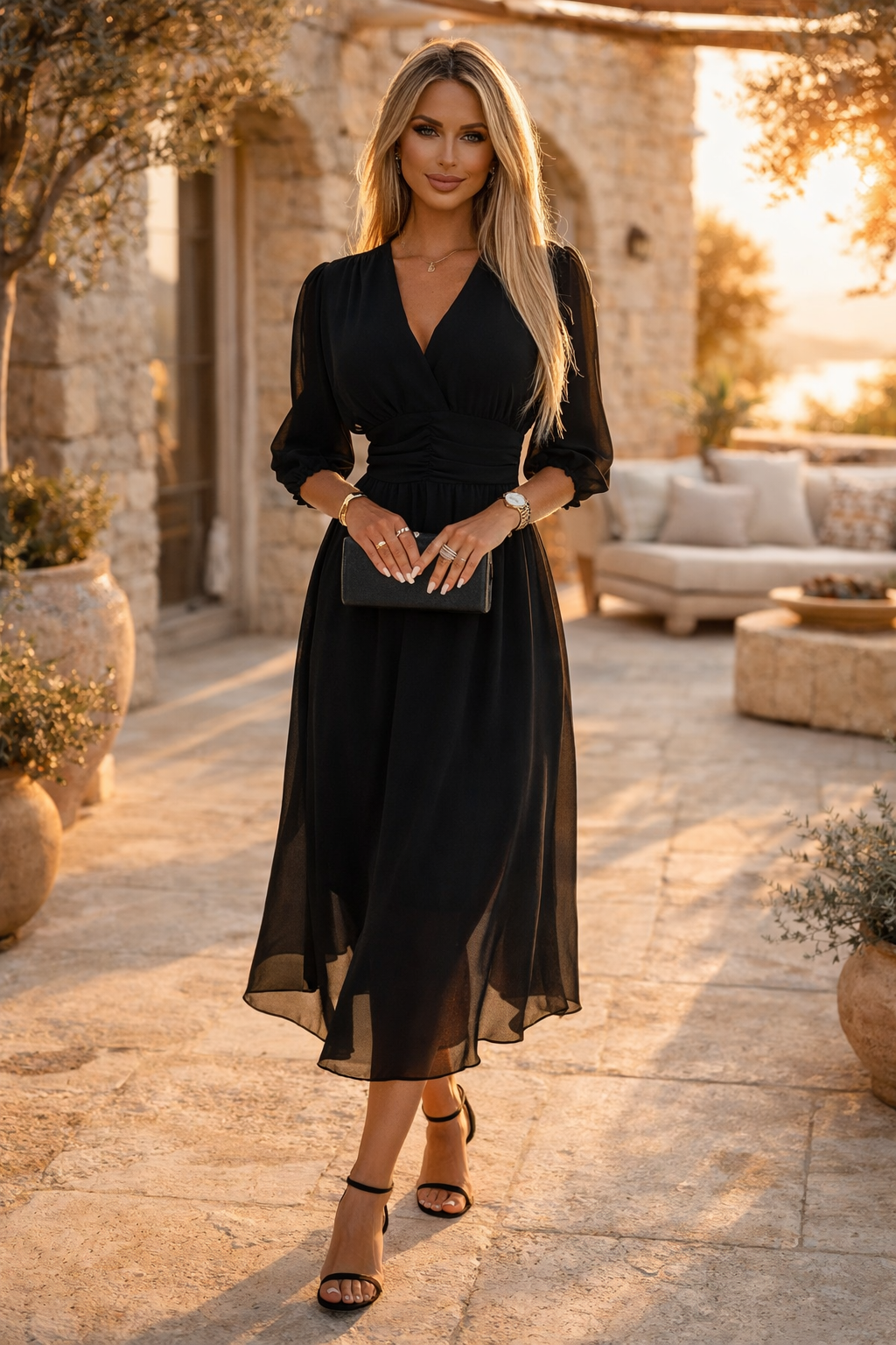 Liana Celani™ Elegancka letnia sukienka na co dzień