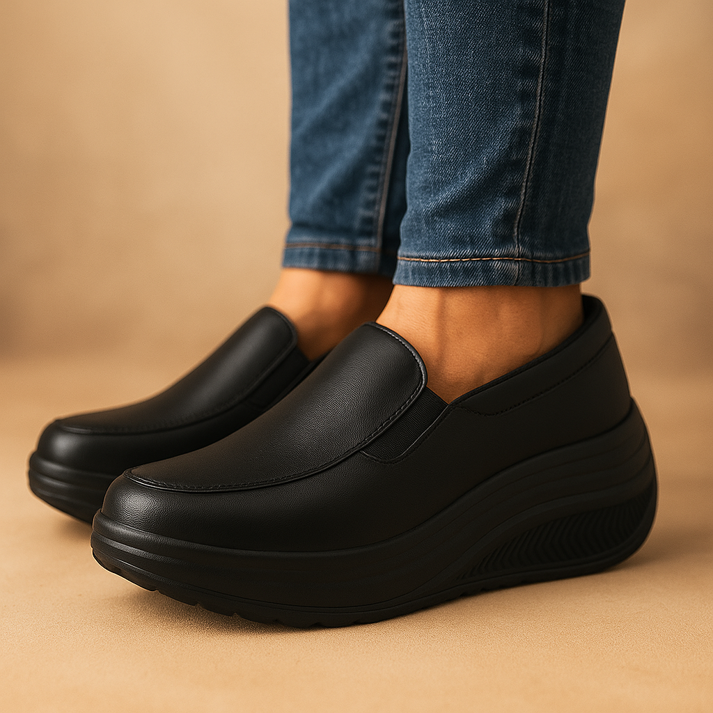 LiftStep Liftstep Pro All-Day Comfort Platform Wedge Sneakers - front angle view