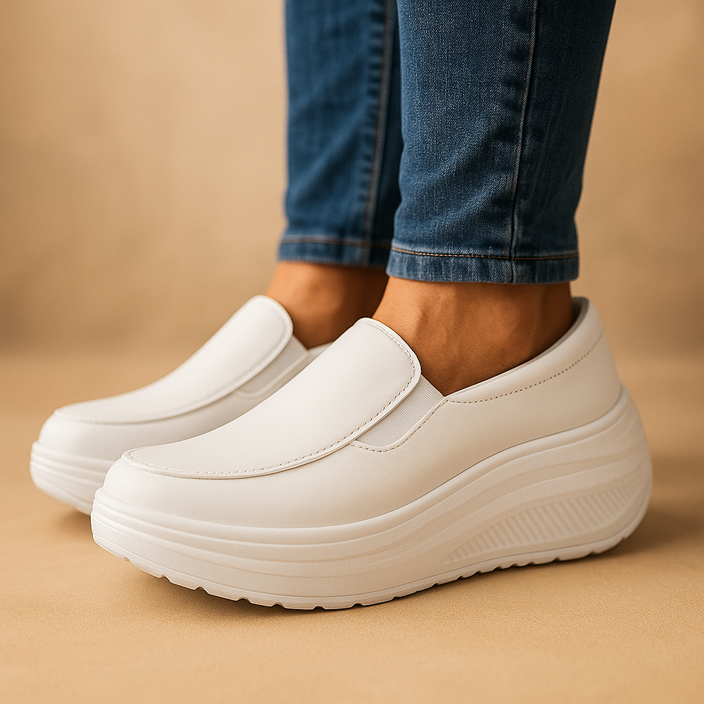 LiftStep Liftstep Pro All-Day Comfort Platform Wedge Sneakers - side profile view