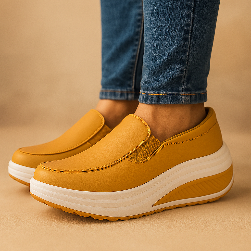 LiftStep Liftstep Pro All-Day Comfort Platform Wedge Sneakers - back view