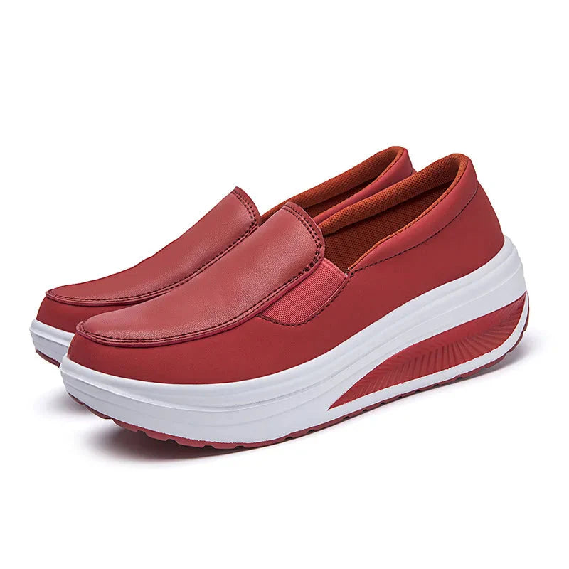 LiftStep Liftstep Pro All-Day Comfort Platform Wedge Sneakers - three-quarter angle view