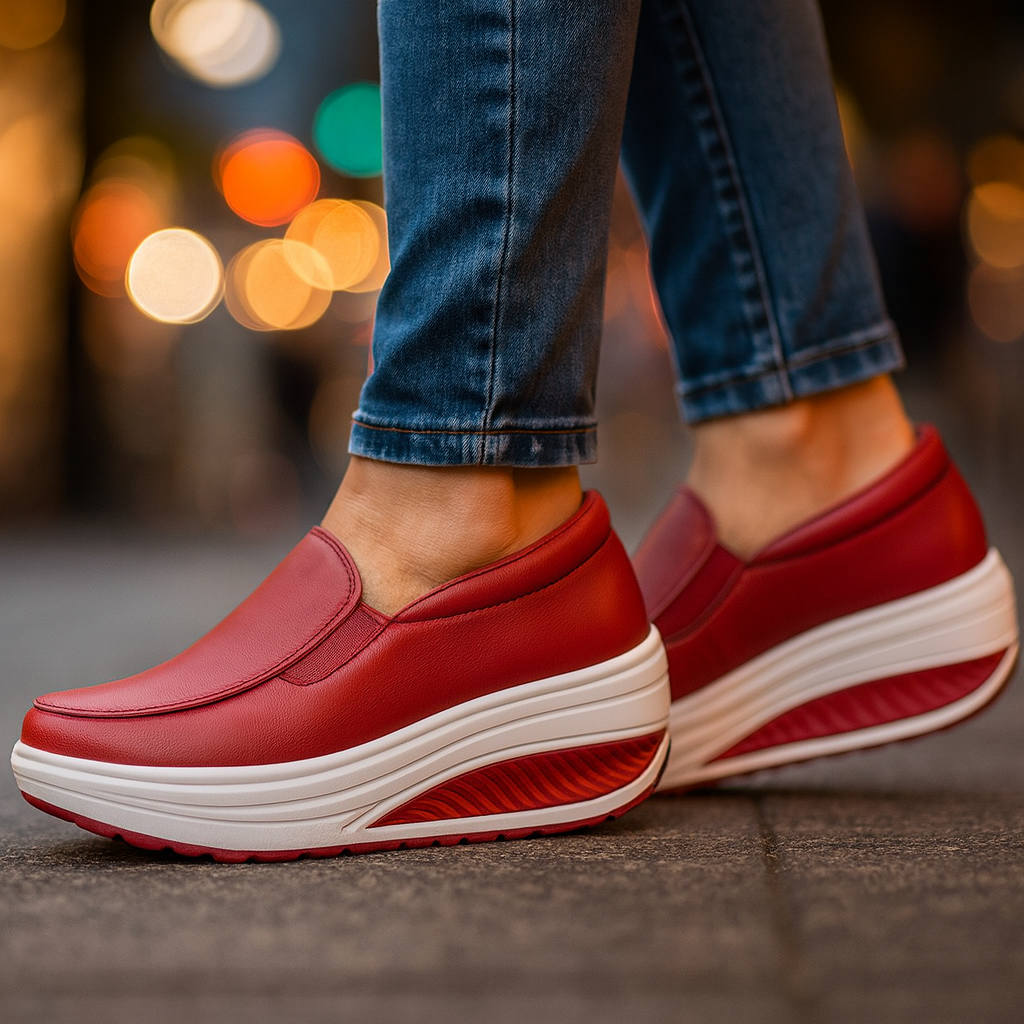LiftStep Liftstep Pro All-Day Comfort Platform Wedge Sneakers - top-down view