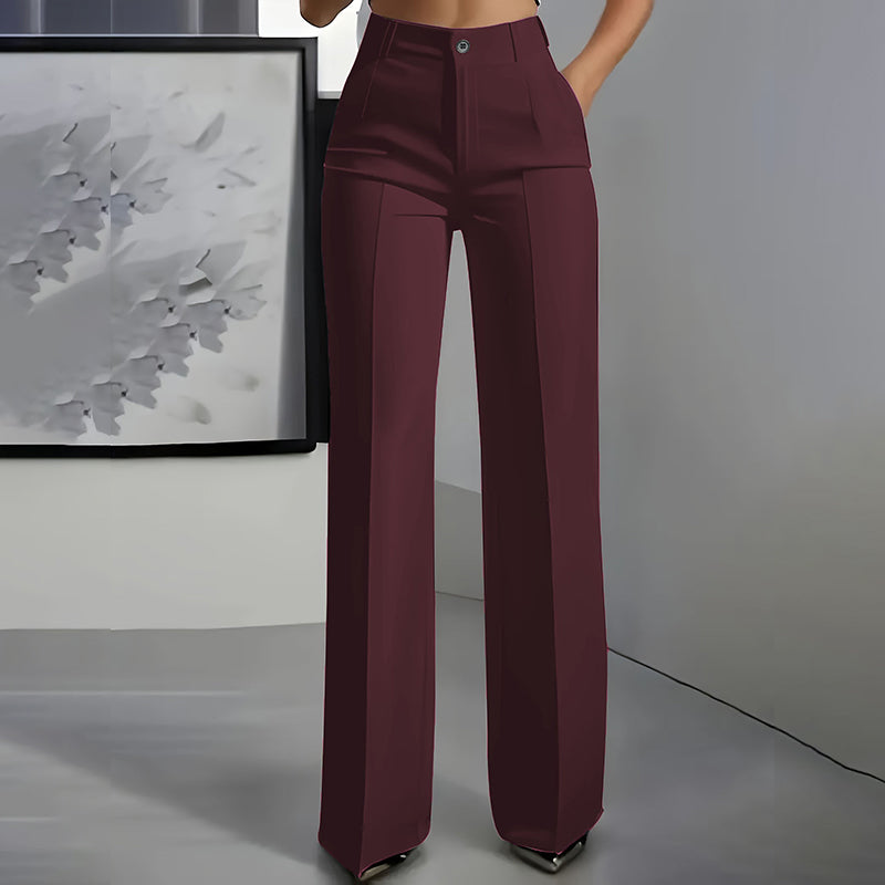 Lorenza Women's High Waisted Slim Formal Pants - styled product content image 15