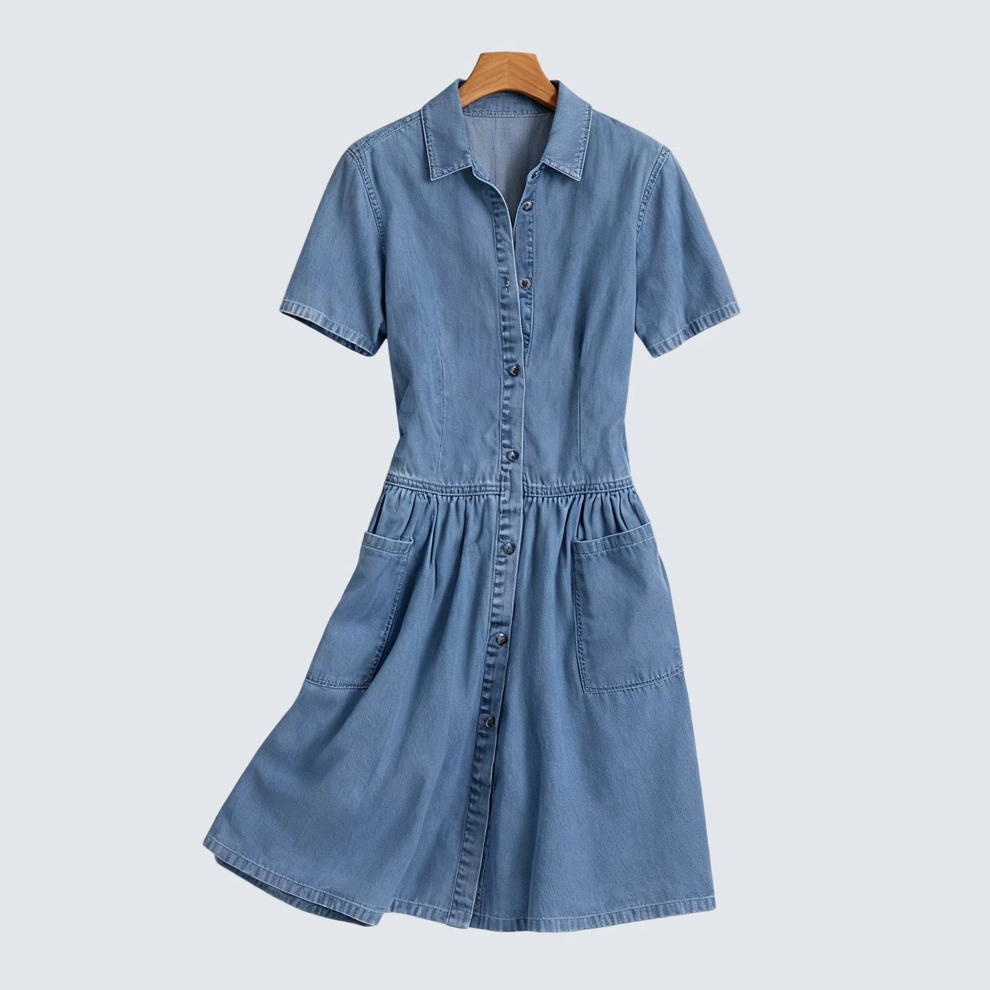 Lucia Everyday Denim Dress - alternate front view