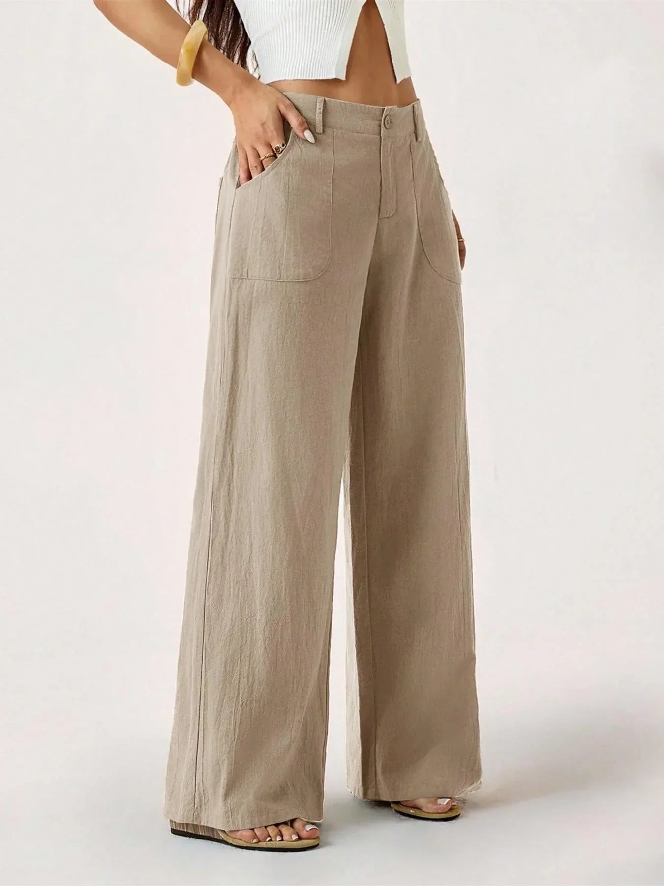 Lucilla Cimino™ Lekkie spodnie wide-leg na letnie stylizacje