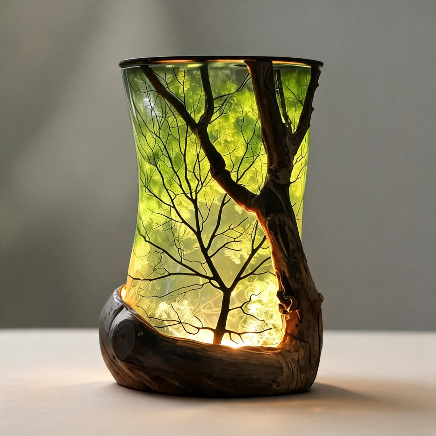 Lumevelle™ Nastrojowa lampa dekoracyjna z motywem zaczarowanego lasu