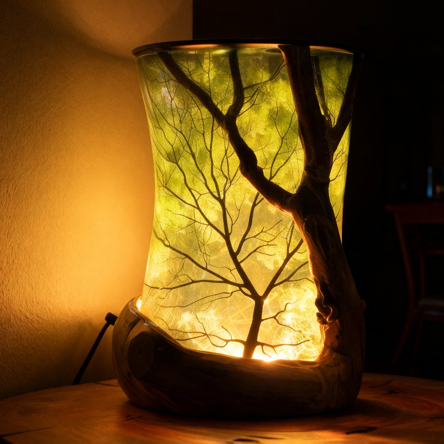 Lumevelle™ Nastrojowa lampa dekoracyjna z motywem zaczarowanego lasu