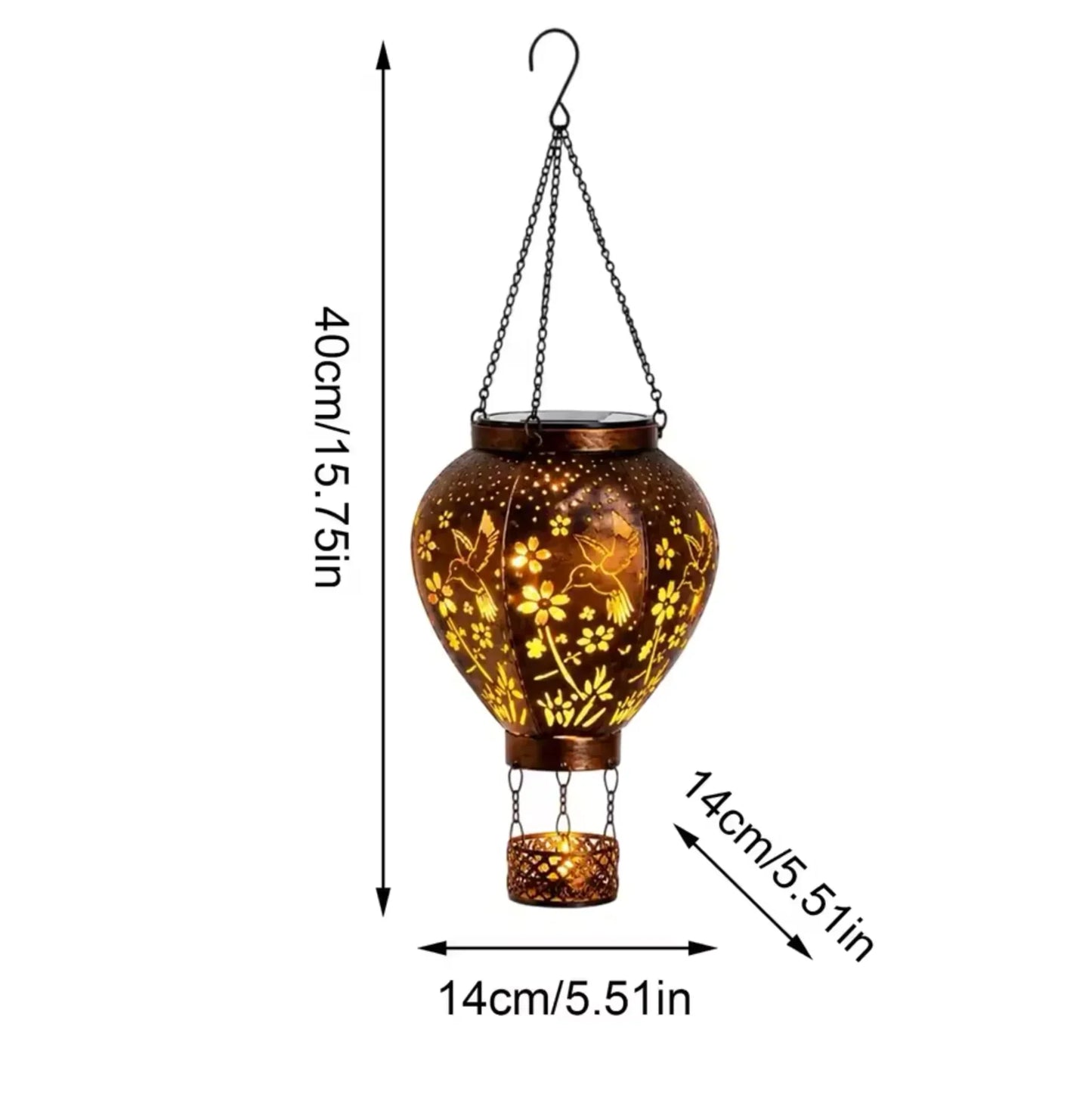 Lumiella™ Solarna wisząca latarnia balonowa na magiczne wieczory