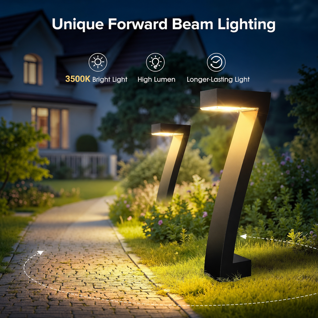 Lumiera™ Solarne lampki ścieżkowe do ciepłej wieczornej atmosfery