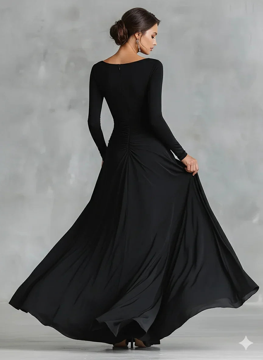 Marcella Cagnolati™ Elegancka falująca sukienka wieczorowa maxi