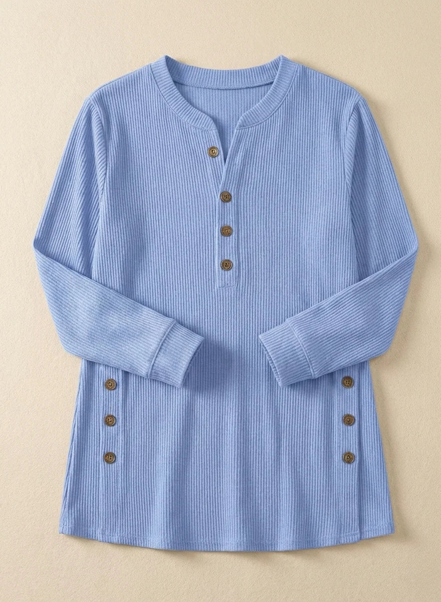 Marina Conforti Cozy Round Neck Sweatshirt - back view of casual round neck sweatshirt