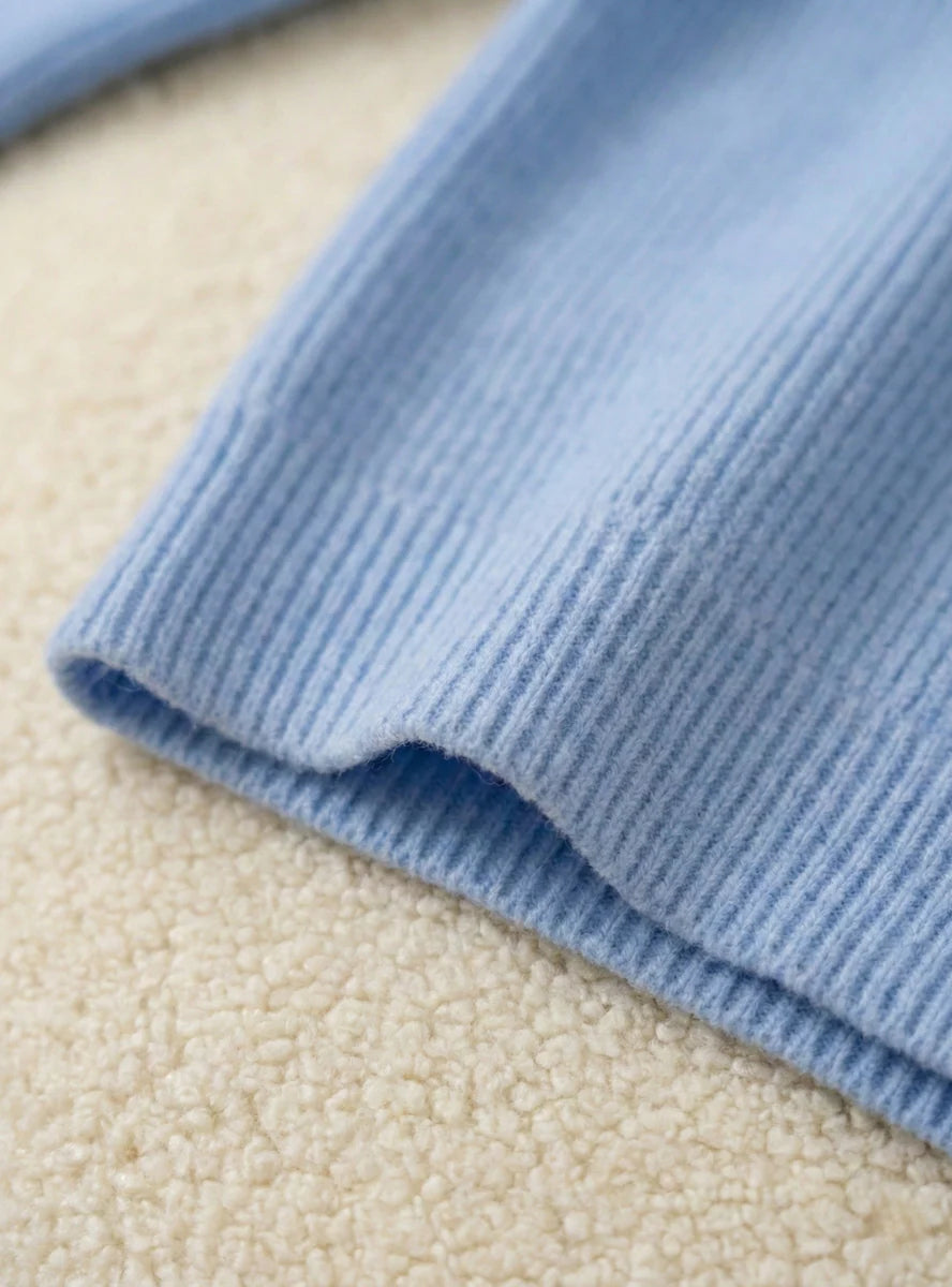 Marina Conforti Cozy Round Neck Sweatshirt - fabric texture detail of casual sweatshirt