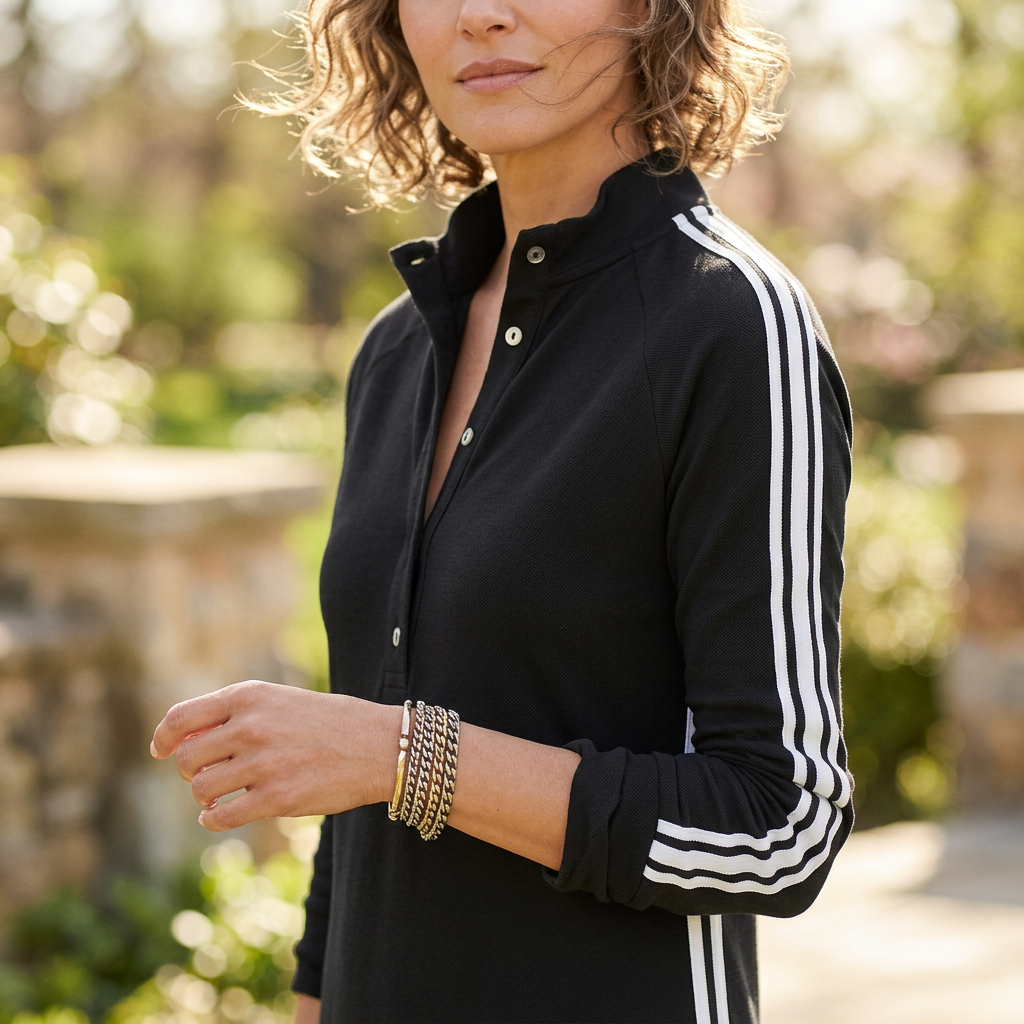 Mirta Visconti™ elegancka sukienka maxi z długim rękawem