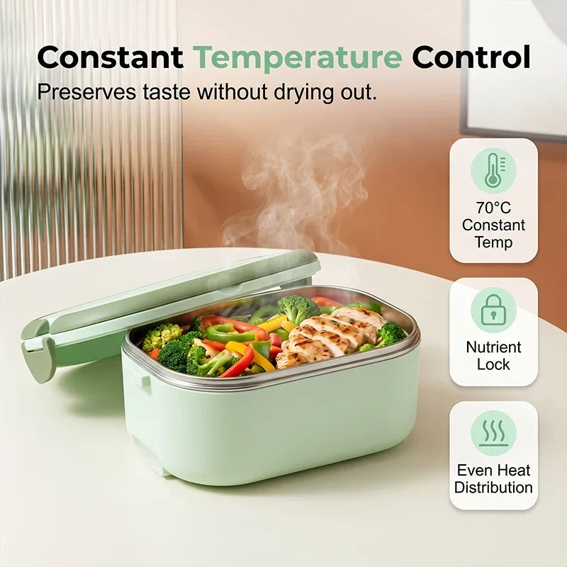 MoistHeat Pro™ Przenośny podgrzewany lunch box do ciepłych posiłków