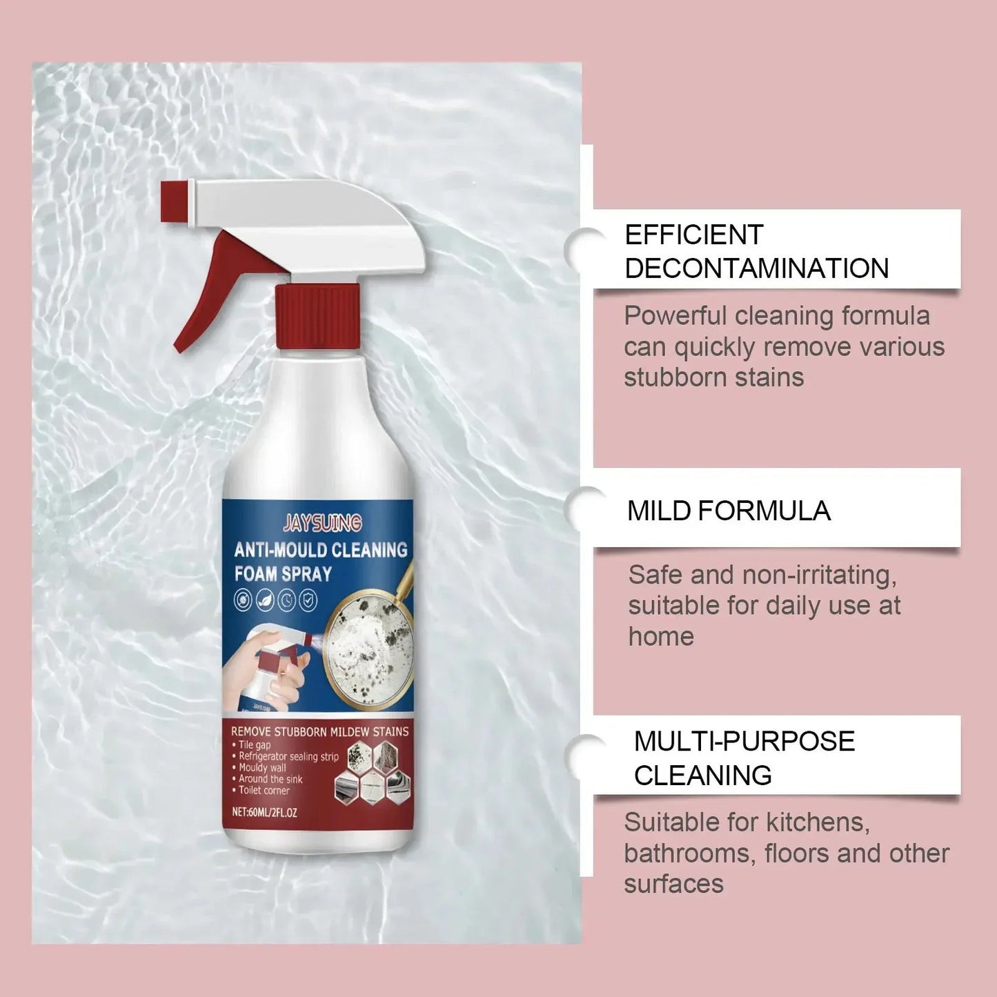 MoldGuard Pro+™ Pianka w sprayu do łatwego usuwania pleśni