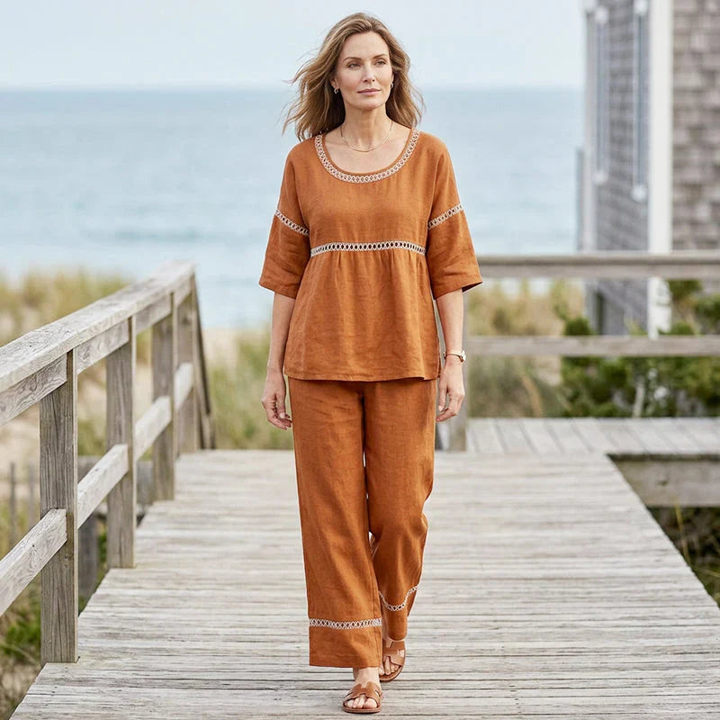 Morena Cornacchia™ Lekki komplet letni dla swobodnej elegancji