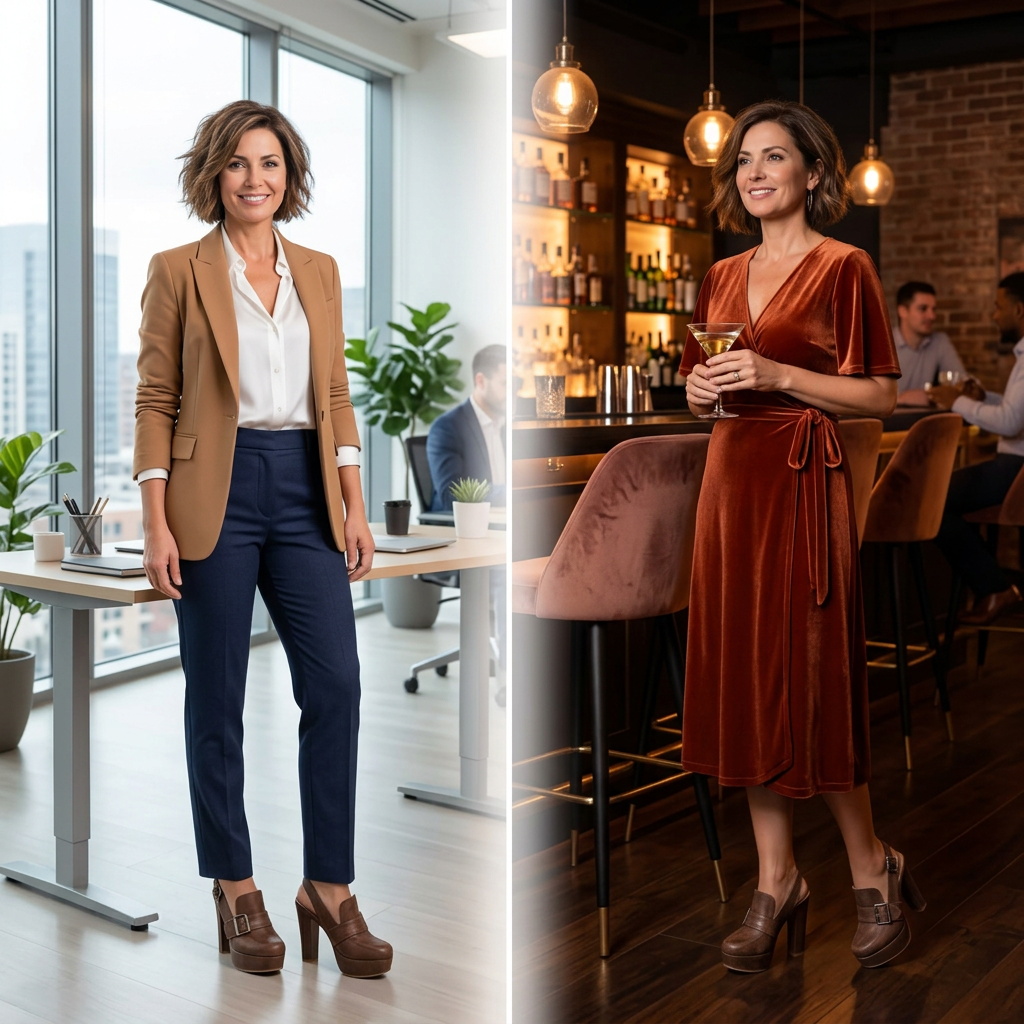 Nadia Angelini™ Platformy na obcasie z amortyzacją dla komfortu przez cały dzień