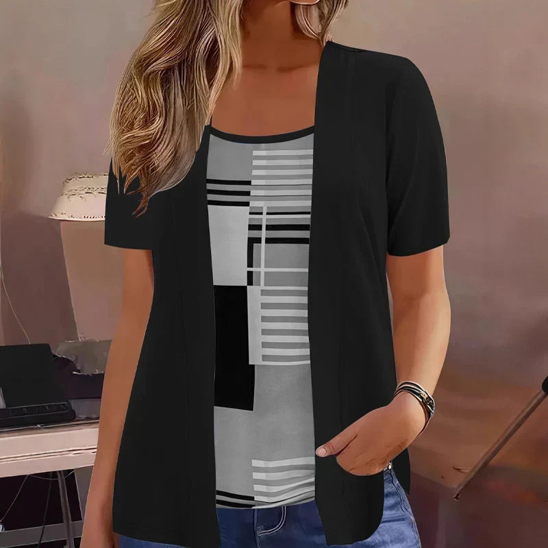 Natalia Bentivoglio™ Bluzka color block dla beztroski styl
