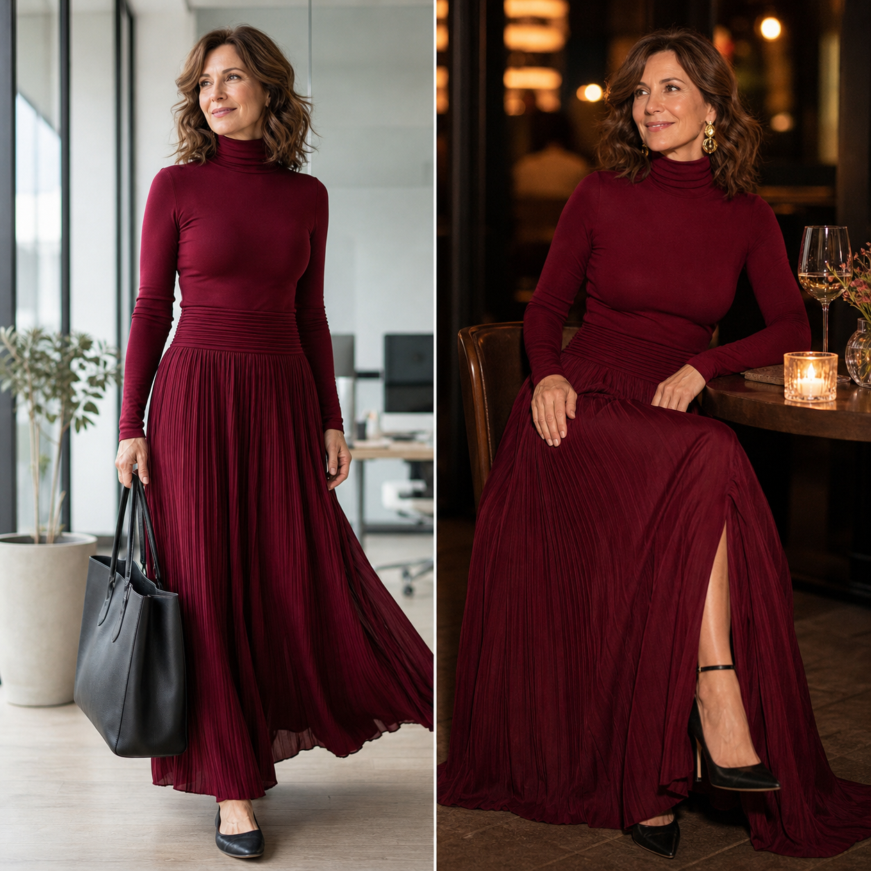 Natalia Berardi™ Elegancka maxi spódnica wysokiego stanu na każdą okazję
