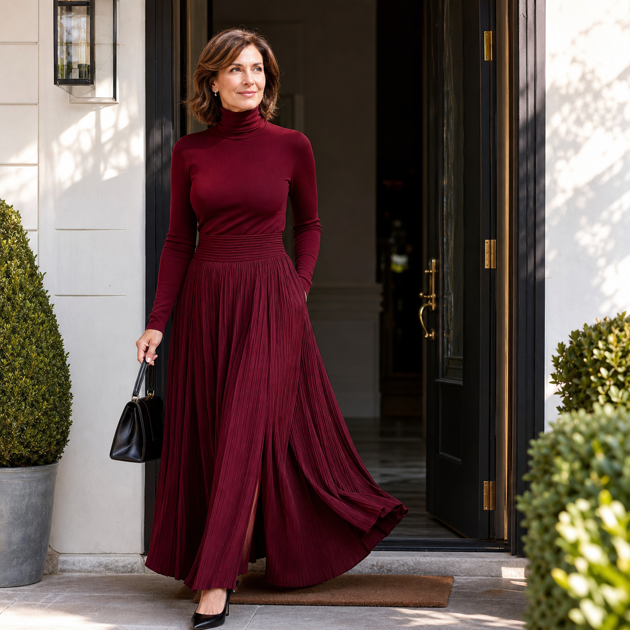 Natalia Berardi™ Elegancka maxi spódnica wysokiego stanu na każdą okazję